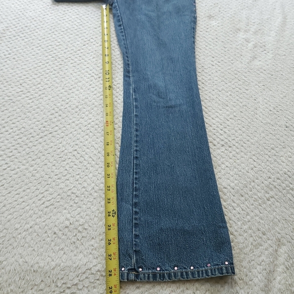 Y2K No Boundaries Studded Rhinestone Mcbling Jeans Juniors Sz 3 - Picture 6 of 7